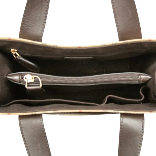 Burberry Haymarket Check Coated Canvas Handbag in Beige Coated canvas from Designer Revival, photo 4 of 7