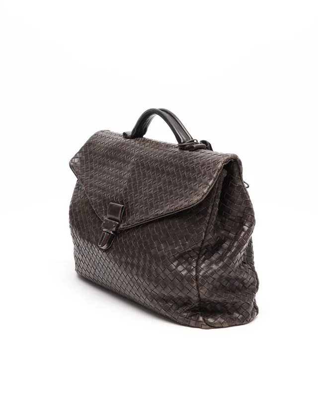 Bottega Veneta Peforated Intrecciato Briefcase in Woven leather from A Retro Tale, photo 2 of 9
