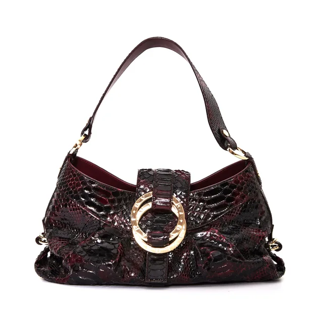 Bvlgari Autre Marque Chandra Handbag Black in Black Python from Revivre Luxury Consignment