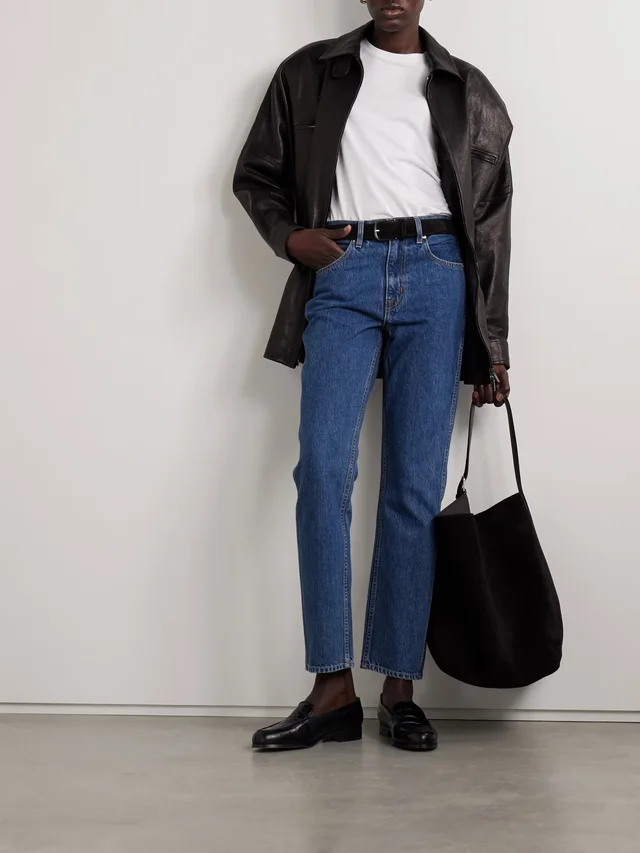 SLVRLAKE Virginia Slim high-rise tapered jeans in Blue, photo 2 of 2 from NET-A-PORTER (Canada)