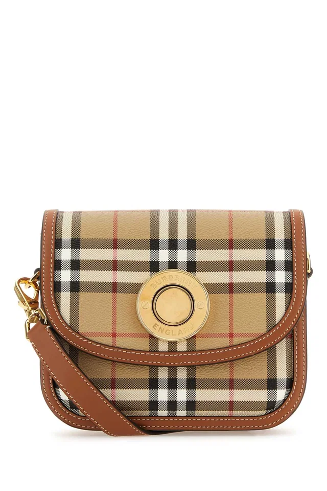 Burberry Vintage Check Canvas Shoulder Bag — Beige in Beige Canvas from HEWI