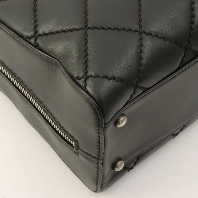 Chanel Around 2007 Wild Stitch Handbag Black from VINTAGE QOO TOKYO, photo 8 of 12