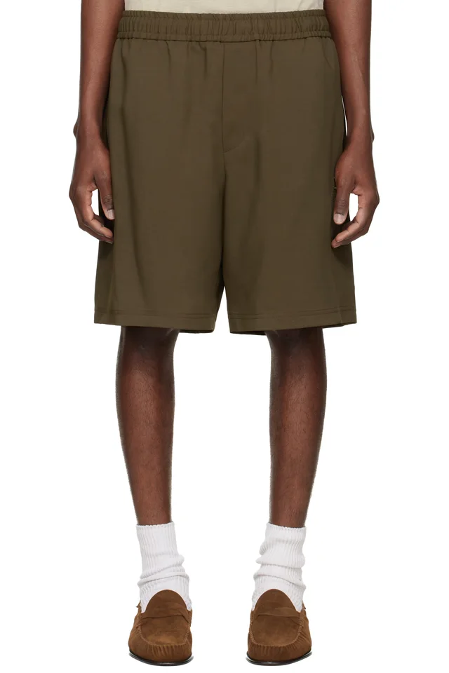 WOOYOUNGMI Brown Twill Shorts, image 1 of 1 from SSENSE