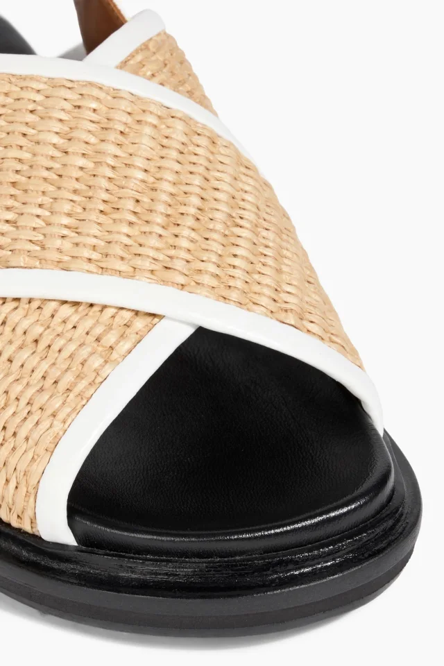 Marni Fussbett Faux Raffia and Leather Slingback Sandals, photo 4 of 4 from THE OUTNET