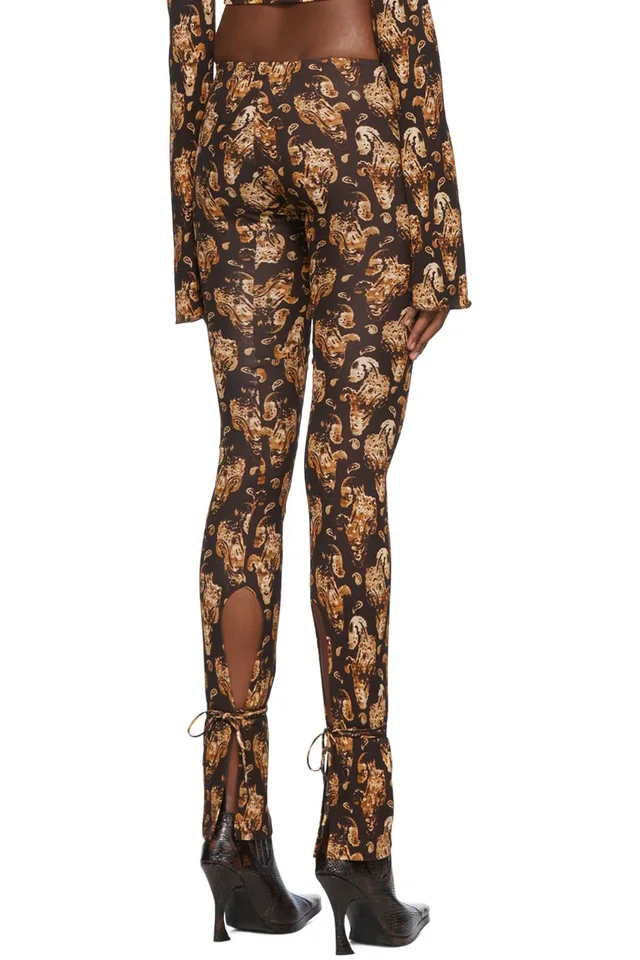 KNWLS Brown Perse Trousers, photo 3 of 4 from SSENSE