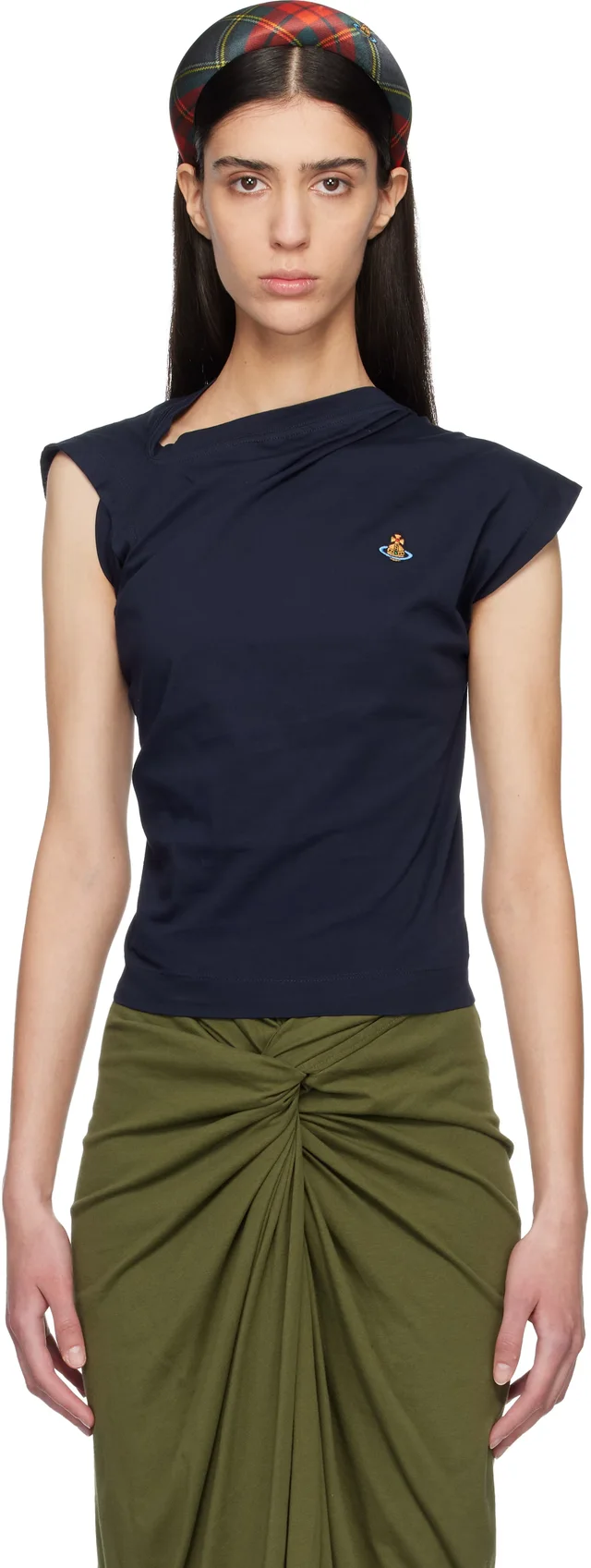 Vivienne Westwood Navy Hebo Top, photo 5 of 6 from SSENSE