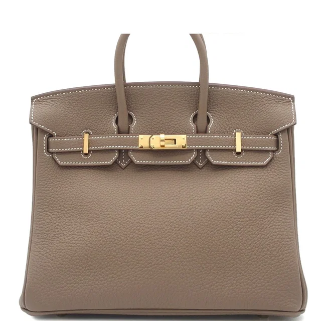Hermès Birkin 25 Etoupe Gold Togo Handbag in Taupe Togo leather from The Reluxe