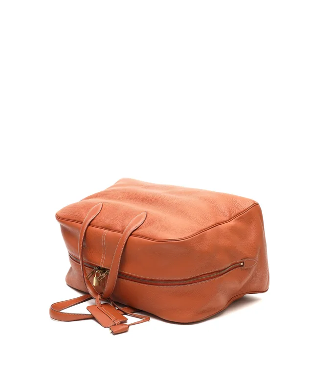 Hermès Victoria 50 Taurillon Clémence Weekend Bag in Clemence leather from A Retro Tale, photo 4 of 11