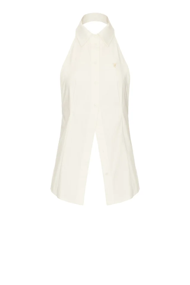 HAELO Cinch Halter Shirt in White, photo 6 of 7 from REVOLVE (Canada)