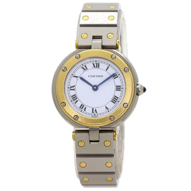 Cartier Santos Vendome SM Watch SS 18k Yellow Gold in Yellow from The Reluxe