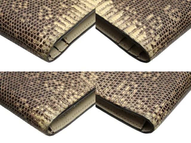 Hermès Ombré Lizard Long Béarn Wallet in Lizard from Ann's Fabulous Finds, photo 7 of 9