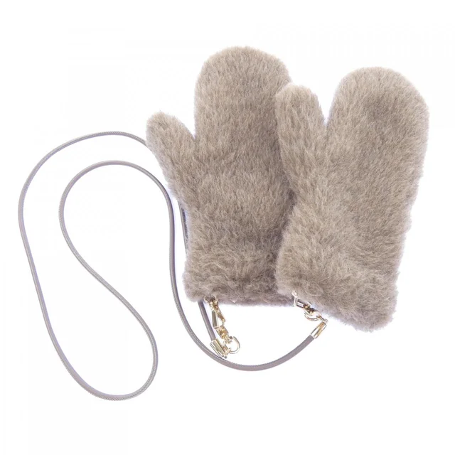 Max Mara Mara GLOVE in BRAUN type cashmere blend from KOMEHYO