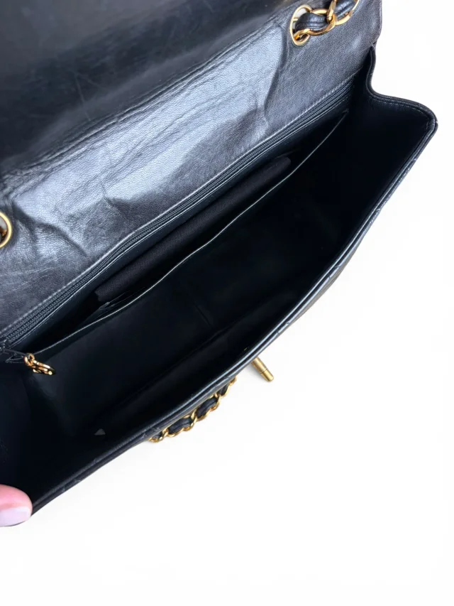 Chanel Vintage Black Lambskin Jumbo Classic in Black Lambskin from Season 2 Consign, photo 10 of 10