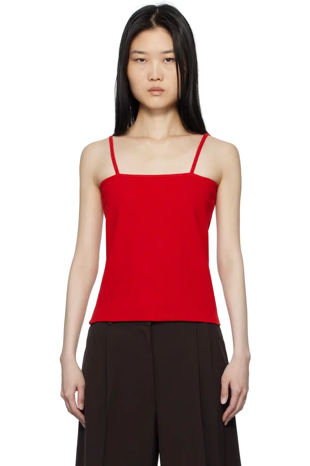 LE17SEPTEMBRE Red Square Neck Tank Top from SSENSE, photo 1 of 1