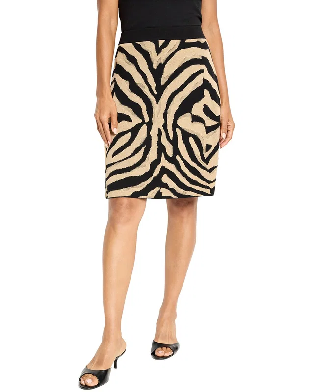 NIC+ZOE Animal Jacquard Knit Skirt, image 1 of 1 from Gilt