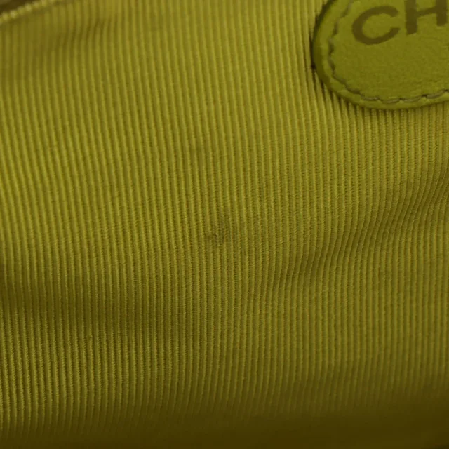 Chanel CC Turnlock Chain Bag, Yellow-Green, circa 1997 in Green Caviar leather from VINTAGE QOO TOKYO, photo 13 of 15