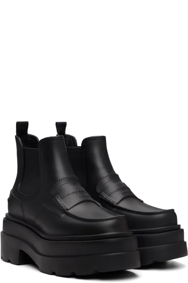 Alexander Wang Black Carter Platform Rain Boots, photo 4 of 5 from SSENSE