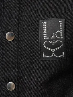 Ludovic de Saint Sernin Embellished logo slim fit denim shirt in 100% Cotton, photo 5 of 6 from LUISAVIAROMA