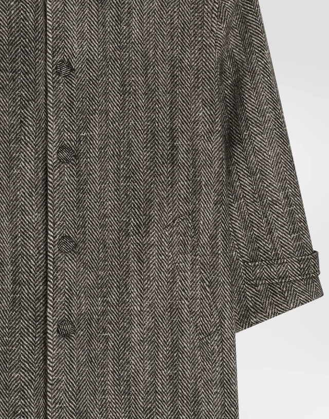 Dolce & Gabbana single-breasted wool-blend chevron coat, photo 3 of 4 from SENSER