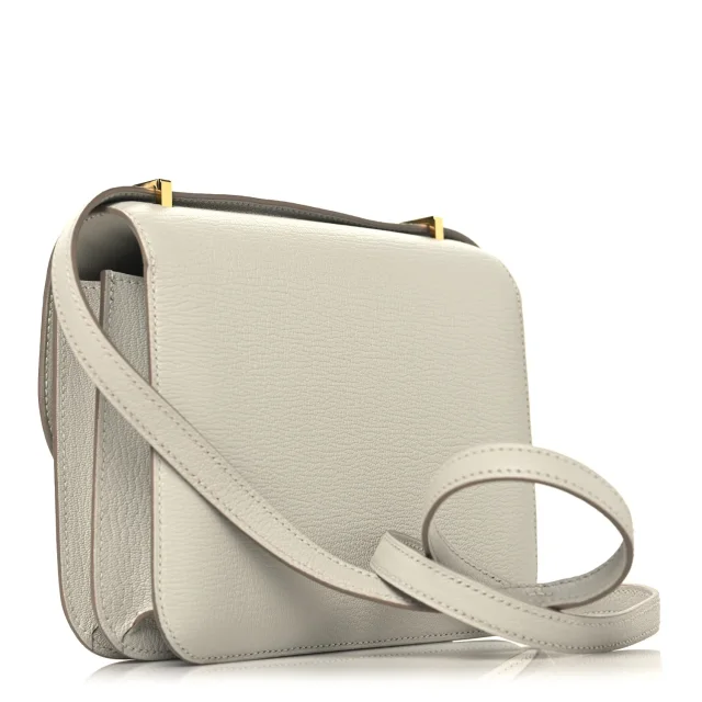 Hermès Chevre Mysore Constance 18 Gris Perle in Grey Goatskin from FASHIONPHILE, photo 3 of 10