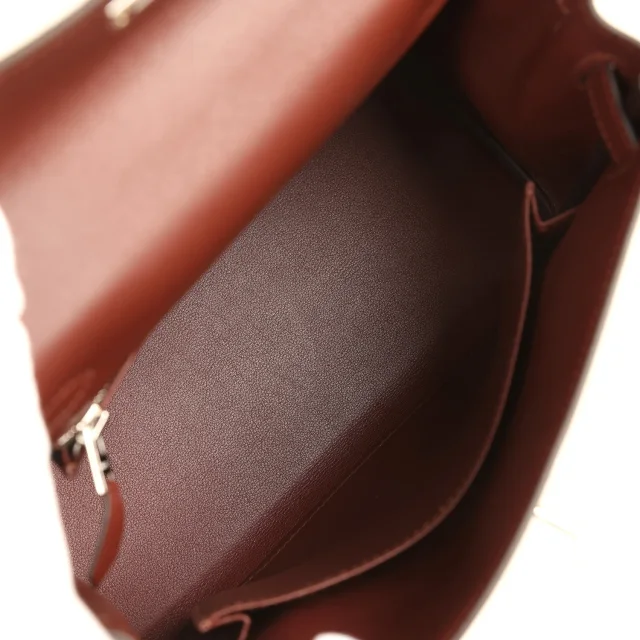 Hermès Kelly Retourne 25 Terre Cheri Palladium Hardware in Calfskin from Madison Avenue Couture, photo 8 of 9
