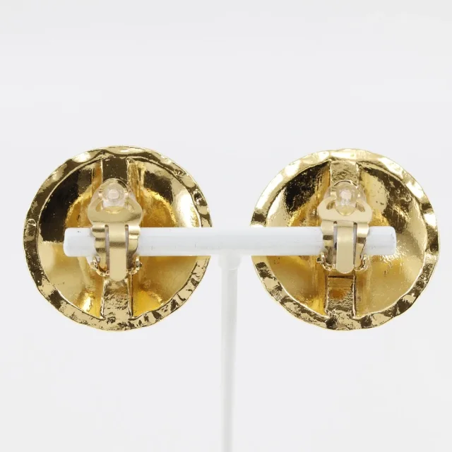 Chanel Coco Mark Gold Plated Earrings in Gold Gold-plated metal from LuxUness, photo 3 of 9