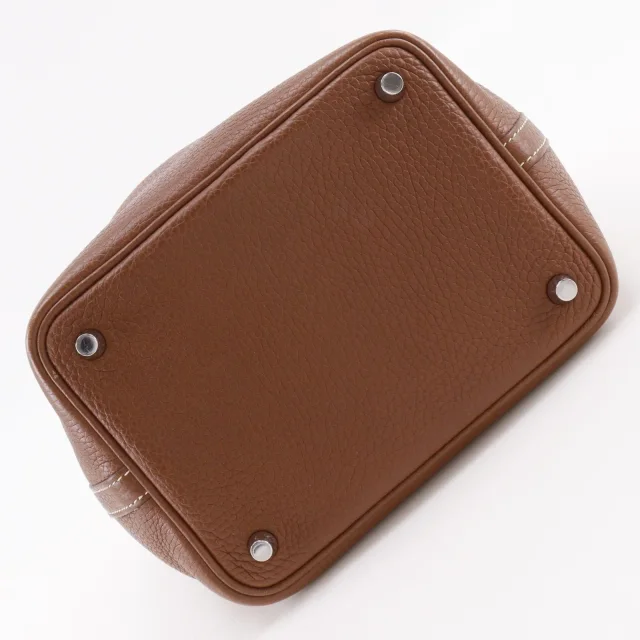 Hermès Picotin Lock18 PM Clemence Handbag in Brown Calfskin from LuxUness, photo 7 of 14