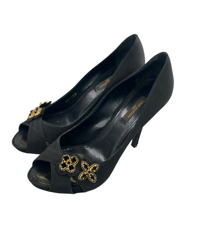 Louis Vuitton Open Toe Pumps Heels from The Reluxe