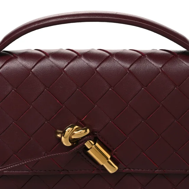 Bottega Veneta Nappa Intrecciato Long Andiamo Top Handle Clutch Barolo in Nappa leather from FASHIONPHILE, photo 9 of 11