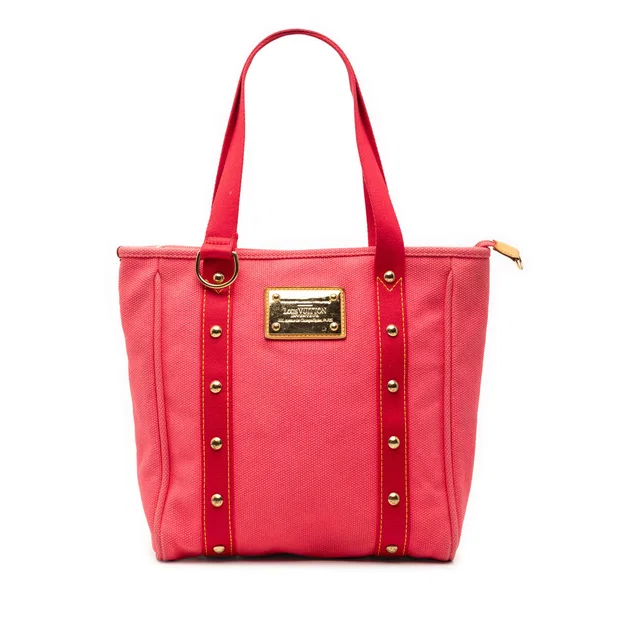 Pink Louis Vuitton Antigua Cabas MM Tote Bag in Pink Canvas from Designer Revival