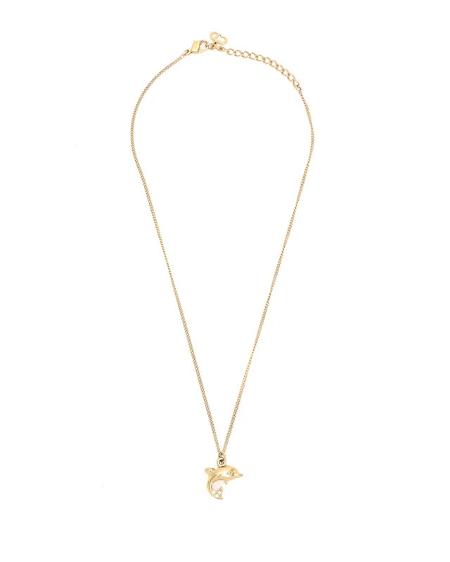 Dior Dolphin Rhinestone Necklace from A Retro Tale, photo 2 of 4