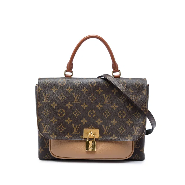 Brown Louis Vuitton Monogram Marignan Satchel in Brown Coated canvas from Designer Revival