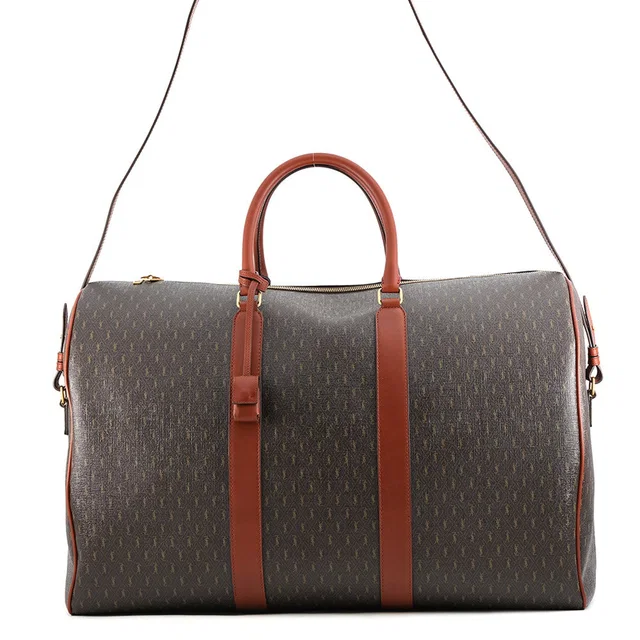 Saint Laurent Monogram 72H Duffle Travel Bag Brown582141 PVC Leather in Leather from GALLERY RARE