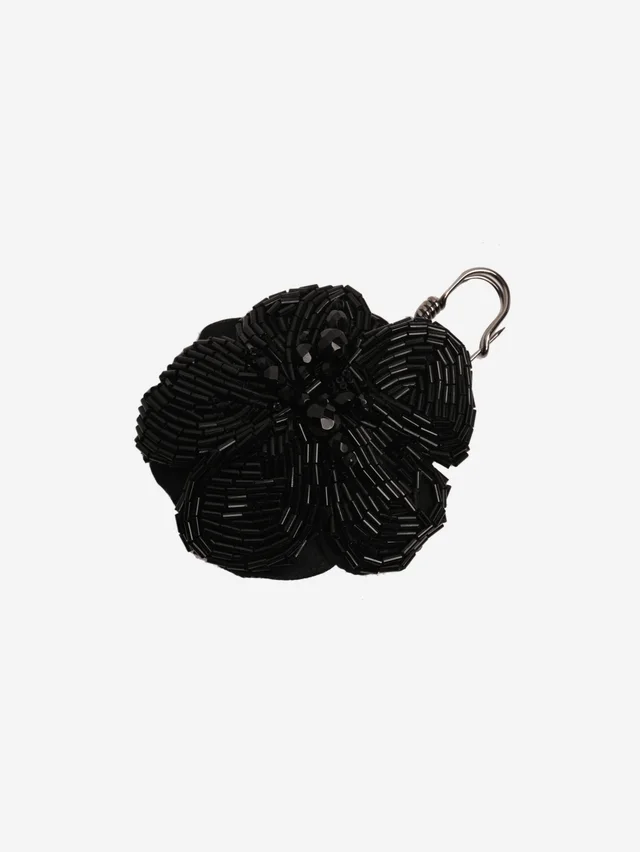 Prada Black sequin safety pin brooch in Black from Sign of the Times