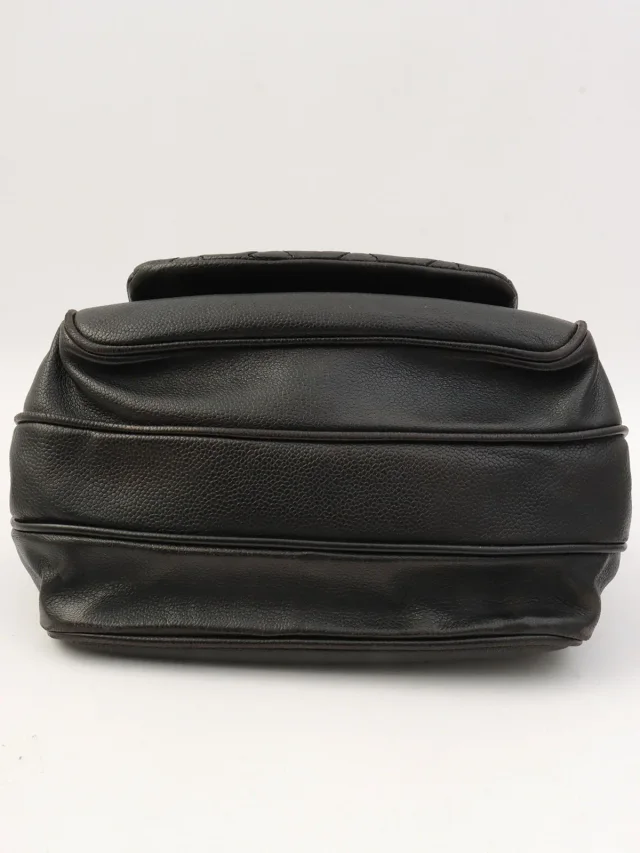 Chanel 2.55 Chain Shoulder Bag, Black, circa 2008 in Black Caviar leather from VINTAGE QOO TOKYO, photo 10 of 17