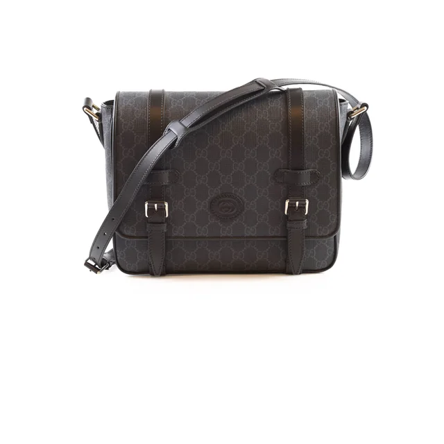 Gucci Messenger Black GG Monogram in Black Canvas from The Purse Affair