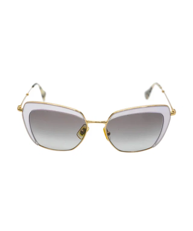 Fendi Miu Purple Cateye style sunglasses in Purple Leather from Luxury Promise