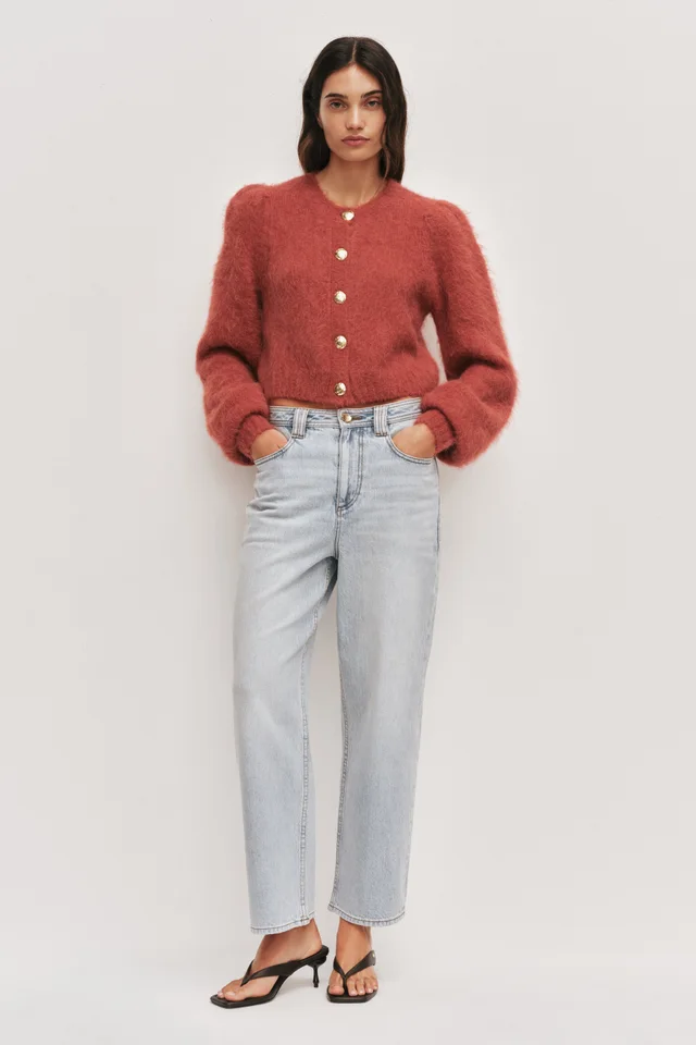 AJE Renee Fluffy Cardigan in Pink from Aje, photo 1 of 1