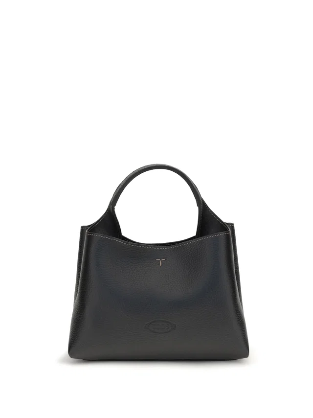 Tod's Shoulder Bag — Black Calf Leather Bos Taurus in Black Calfskin from HEWI