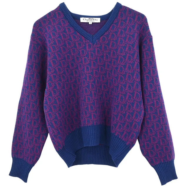 Dior Trotter Sweater #M in Wool from AMORE Vintage Tokyo