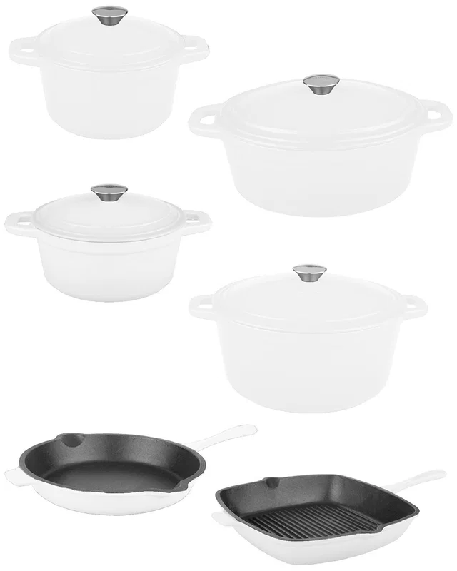 BergHOFF Neo 10pc Cast Iron White Cookware Set, image 1 of 1 from Rue La La