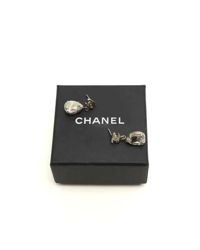 Chanel Coco Mark Rhinestone Drop Earrings from A Retro Tale, photo 2 of 4