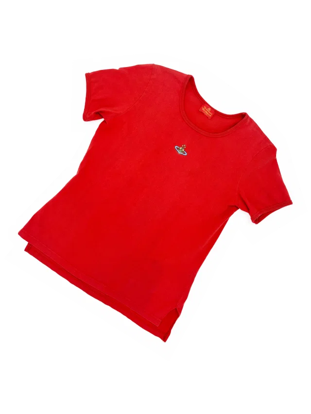 Vivienne Westwood 90s red orb t-shirt in Red from James Veloria