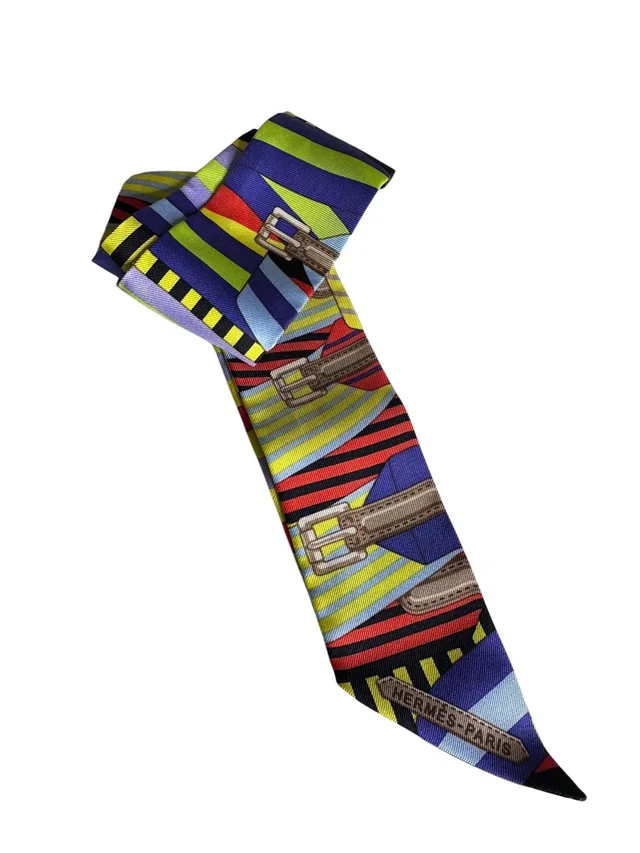 25. Hermes Silk Twilly in Silk from Luxury Promise