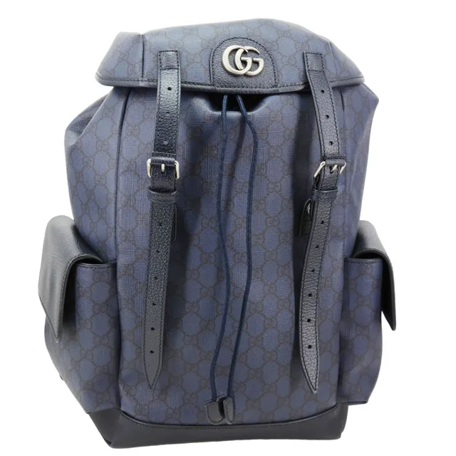 Gucci Ophidia GG Supreme Canvas Backpack Navy Blue 598140 in Navy Canvas from Dallas Designer Handbags
