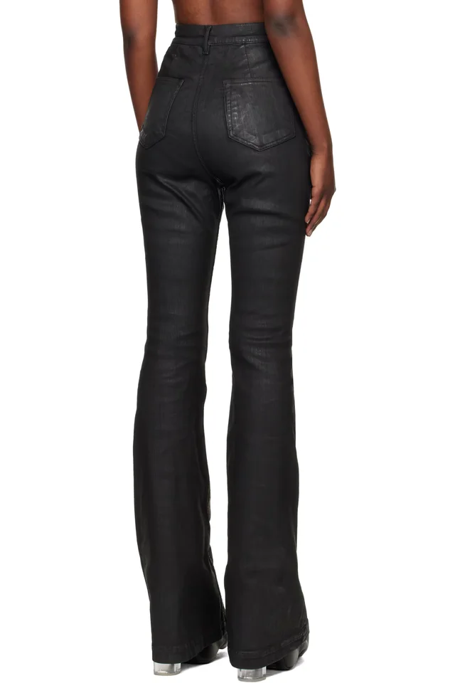 Rick Owens DRKSHDW Black Temple Bolan Bootcut Jeans, photo 3 of 4 from SSENSE