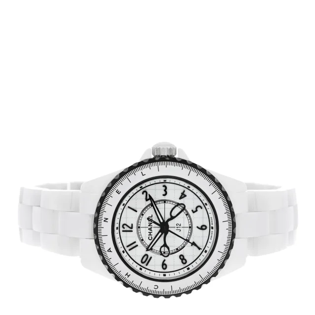 Chanel Stainless Steel Ceramic 33mm J12 Limited Edition Couture Quartz Watch White in White Ceramic from FASHIONPHILE, photo 2 of 5