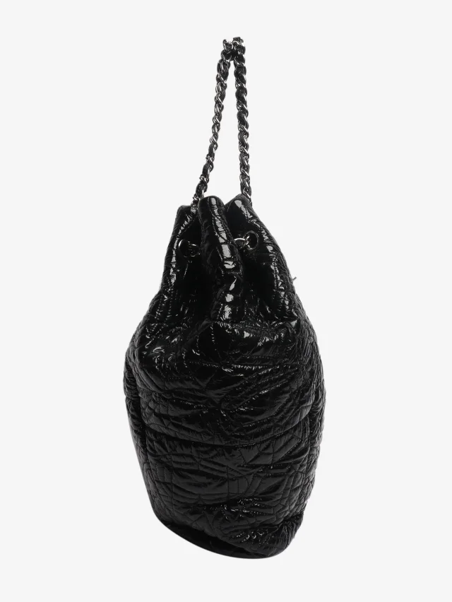 Chanel Black 2008 patent leather quilted tote bag in Black Patent leather from Sign of the Times, photo 2 of 6
