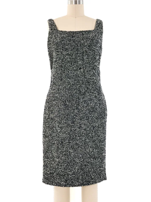 Versace Istante Tweed Tank Dress in Tweed from Arcade Vintage