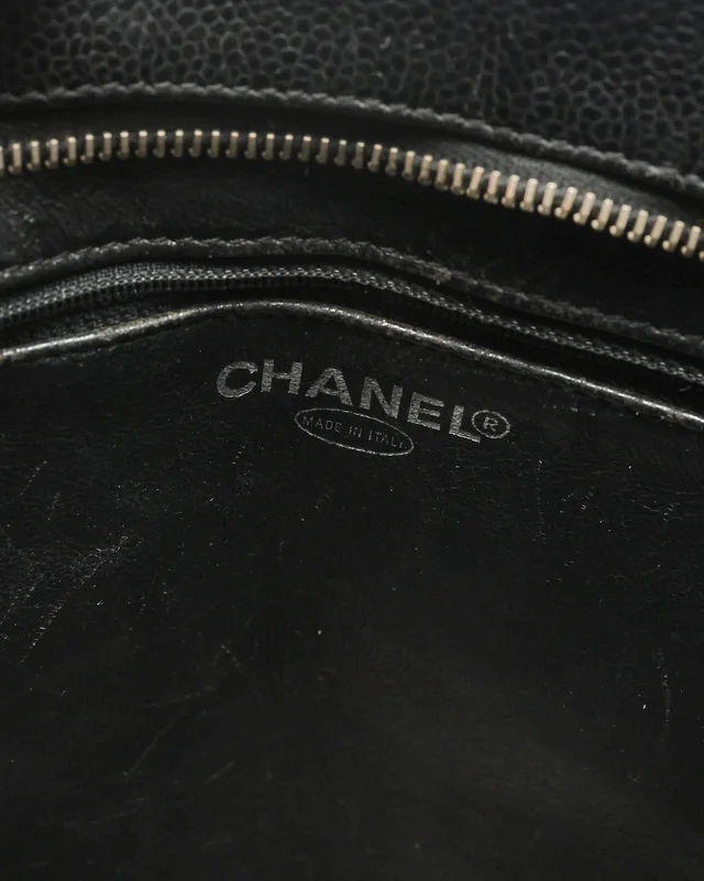 Chanel Caviar Quilted Medallion Tote Bag in Caviar leather from A Retro Tale, photo 11 of 15